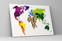 Obraz Farebná mapa sveta 1701